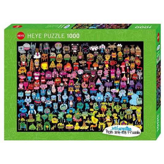 Doodle Rainbow Burgerman 1000 Piece Jigsaw Puzzle Heye