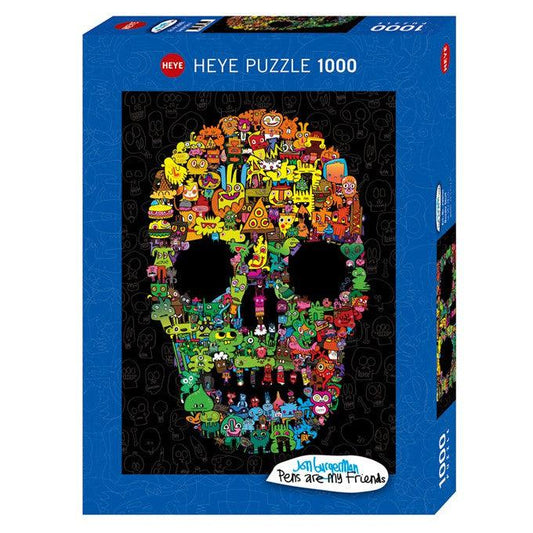 Doodle Skull Burgerman 1000 Piece Jigsaw Puzzle Heye