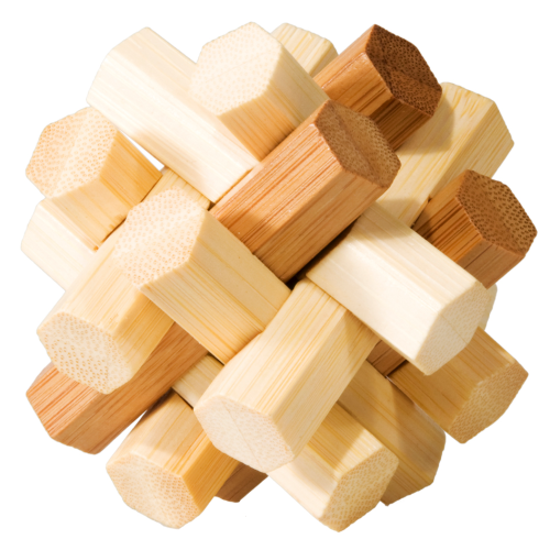 Double Knot 3D Bamboo Puzzle Fridolin