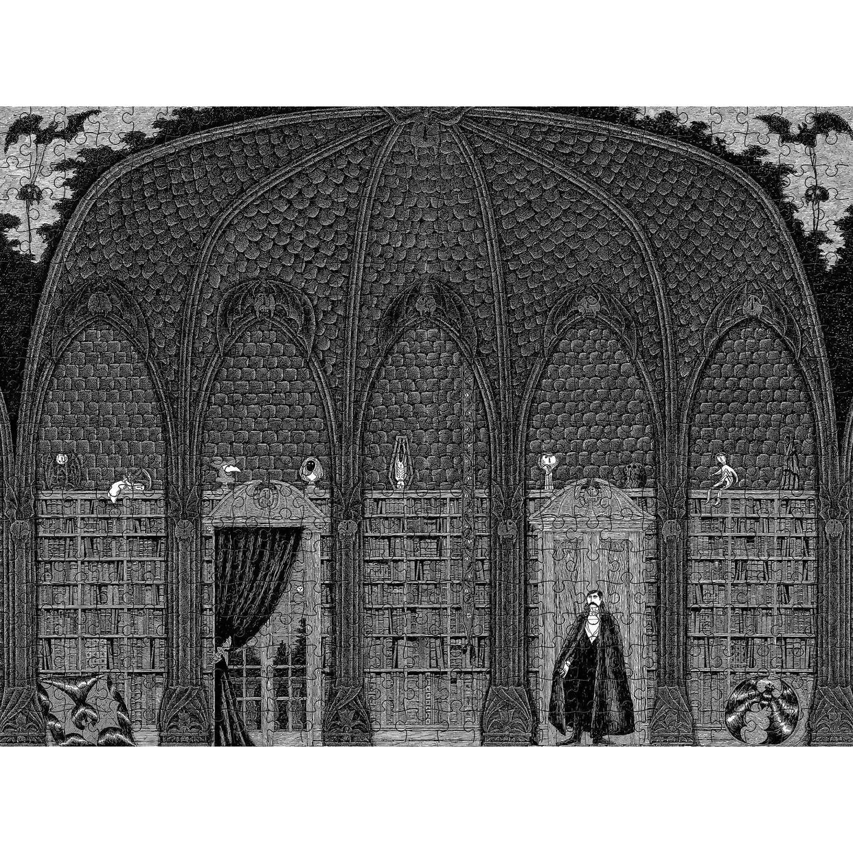 Dracula in Dr. Seward's Library 500 Piece Jigsaw Puzzle Pomegranate