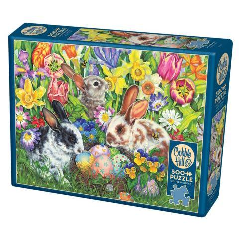 Easter Bunnies 500 Piece Jigsaw Puzzle Cobble Hill