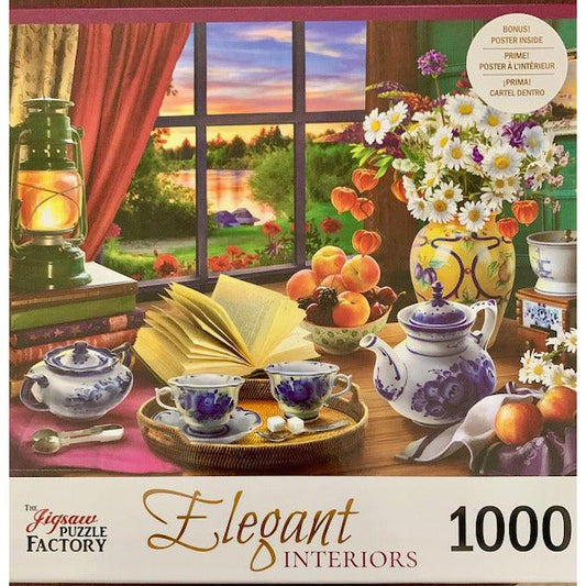 Evening Tea Party Elegant Interiors 1000 Piece Jigsaw Puzzle Leap Year
