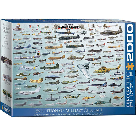 Evolution of Military Aircraft 2000 Piece Jigsaw Puzzle Eurographics