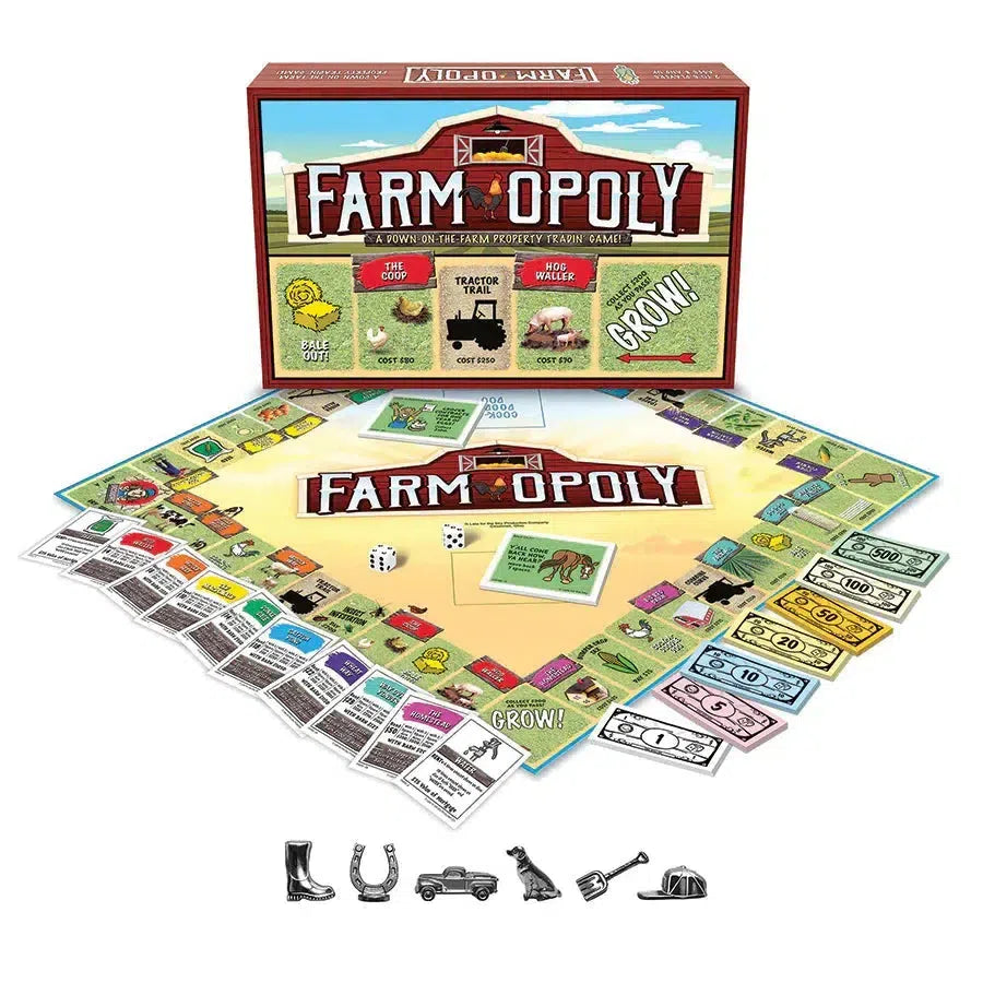 Farm-Opoly Board Game Outset