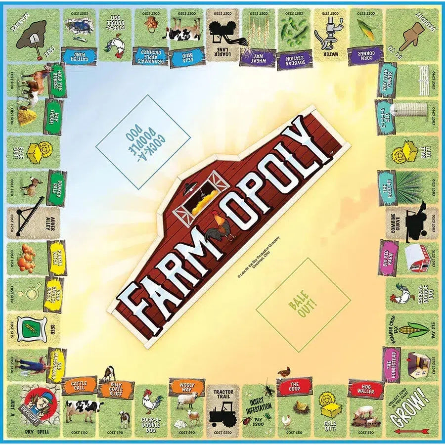 Farm-Opoly Board Game Outset