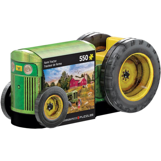 Farm Tractor 550 Piece Jigsaw Puzzle in Tin Eurographics