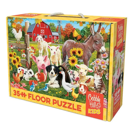 Farmyard Greetings 35 Piece Floor Jigsaw Puzzle Cobble Hill