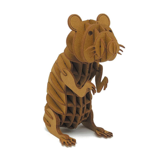 Field Hamster 3D Cardboard Model Kit Fridolin