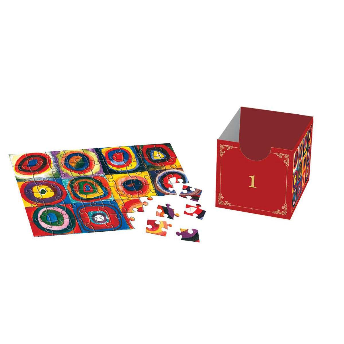 Fine Art Christmas Advent Calendar - 24 Set of 50 Piece Mini Jigsaw Puzzles Eurographics