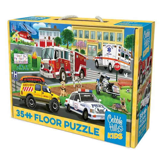 First Responders 35 Piece Floor Jigsaw Puzzle Cobble Hill