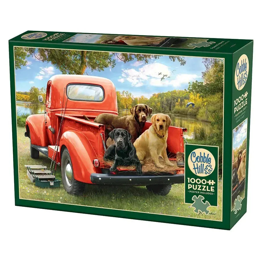 cobble hill fishing lures puzzle 1000 Fishing Friends 1000 Piece Jigsaw Puzzle Cobble Hill