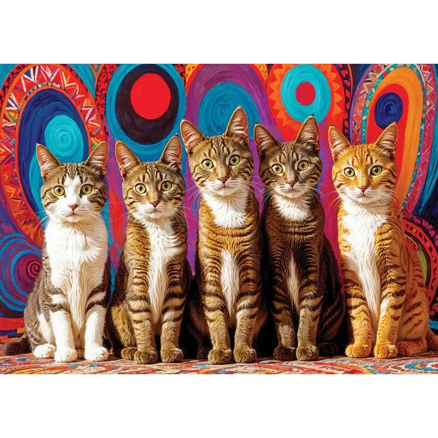 Five Cats 1000 Piece Jigsaw Puzzle Enjoy