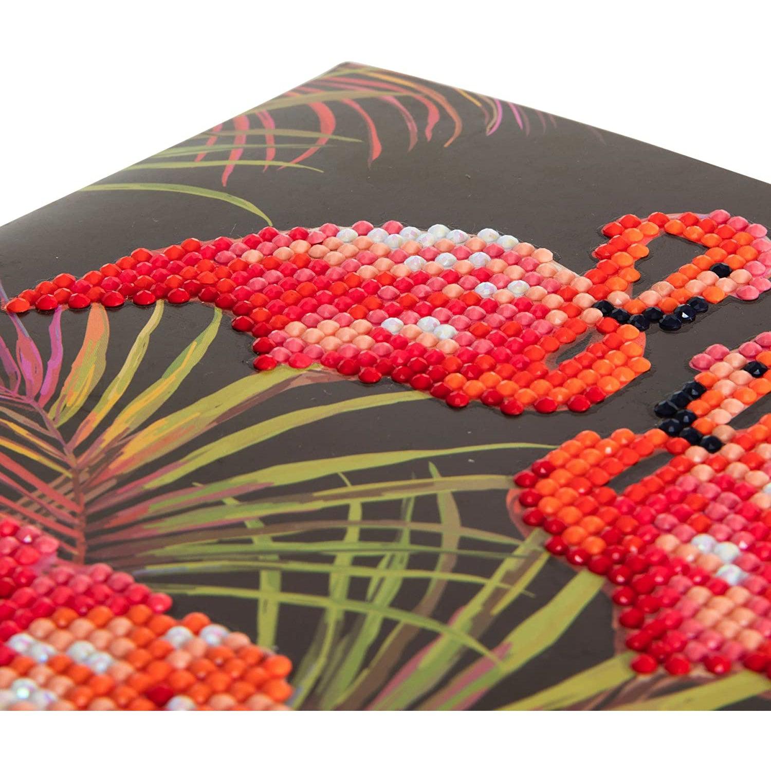 Flamingos Crystal Art Card Kit Craft Buddy