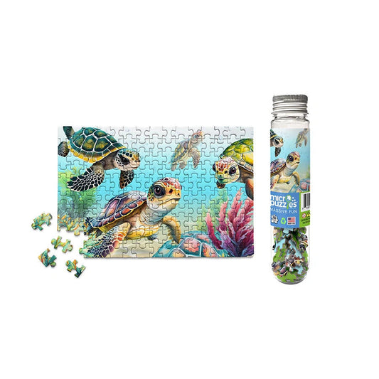 Flippin Awesome Sea Turtles 150 Piece Mini Jigsaw Puzzle Micro Puzzles