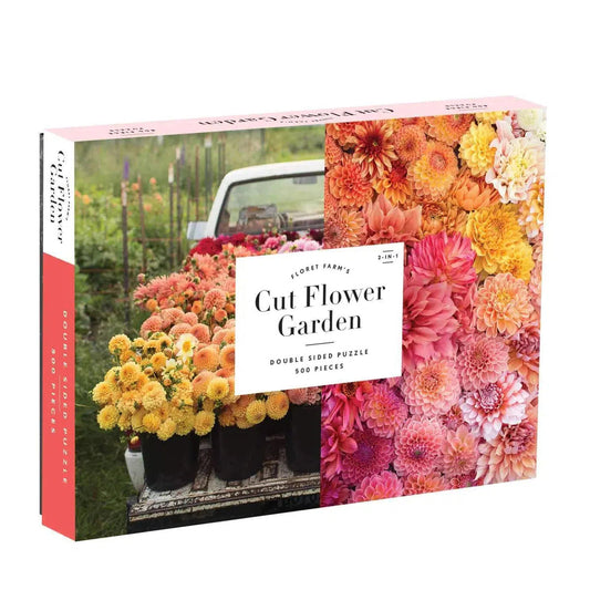 Floret Farm's Cut Flower Garden Double-Sided 500 Piece Jigsaw Puzzle Galison