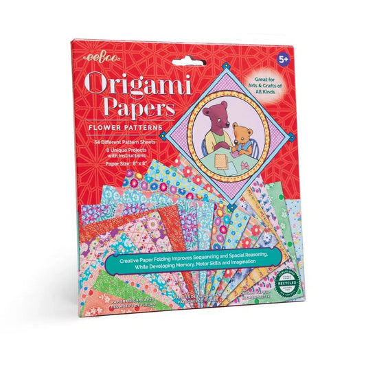 Flower Patterns Origami Papers Kit eeBoo