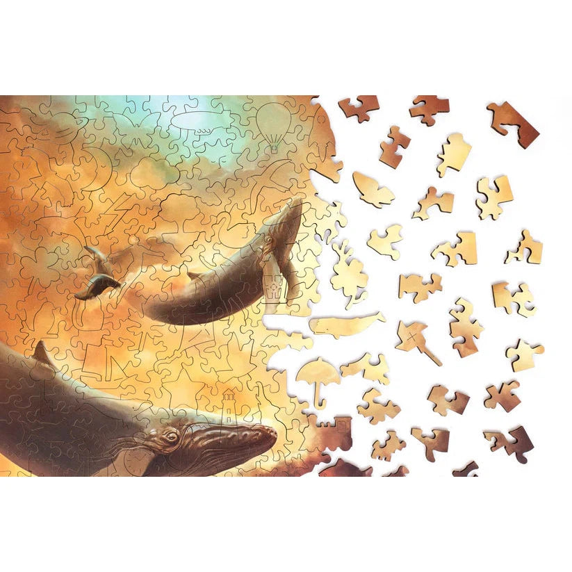 Flying Whales 250 Piece Wooden Jigsaw Puzzle Geek Toys