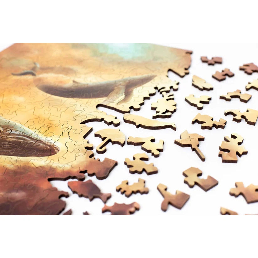 Flying Whales 250 Piece Wooden Jigsaw Puzzle Geek Toys