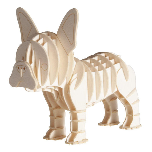 French Bulldog Dog 3D Cardboard Model Kit Fridolin