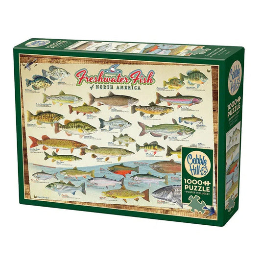 Freshwater Fish of North America 1000 Piece Jigsaw Puzzle Cobble Hill