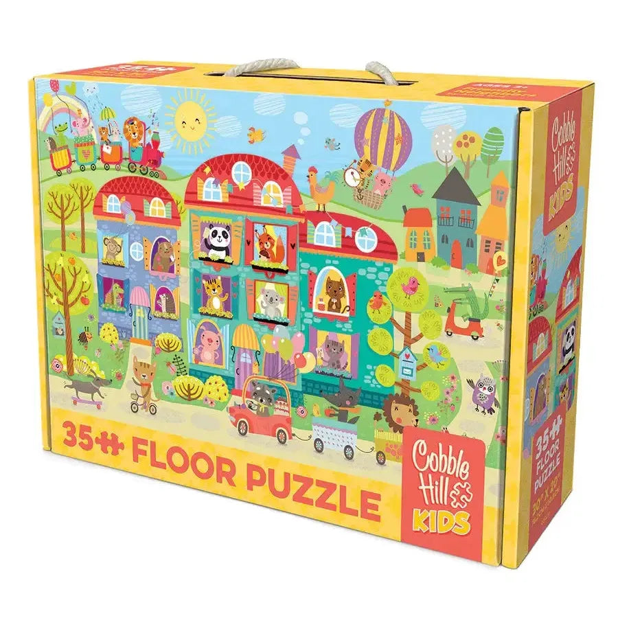 Friendly Neighbors 35 Piece Floor Jigsaw Puzzle Cobble Hill