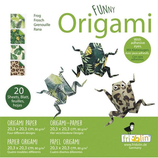 Frog Funny Origami Kit Fridolin