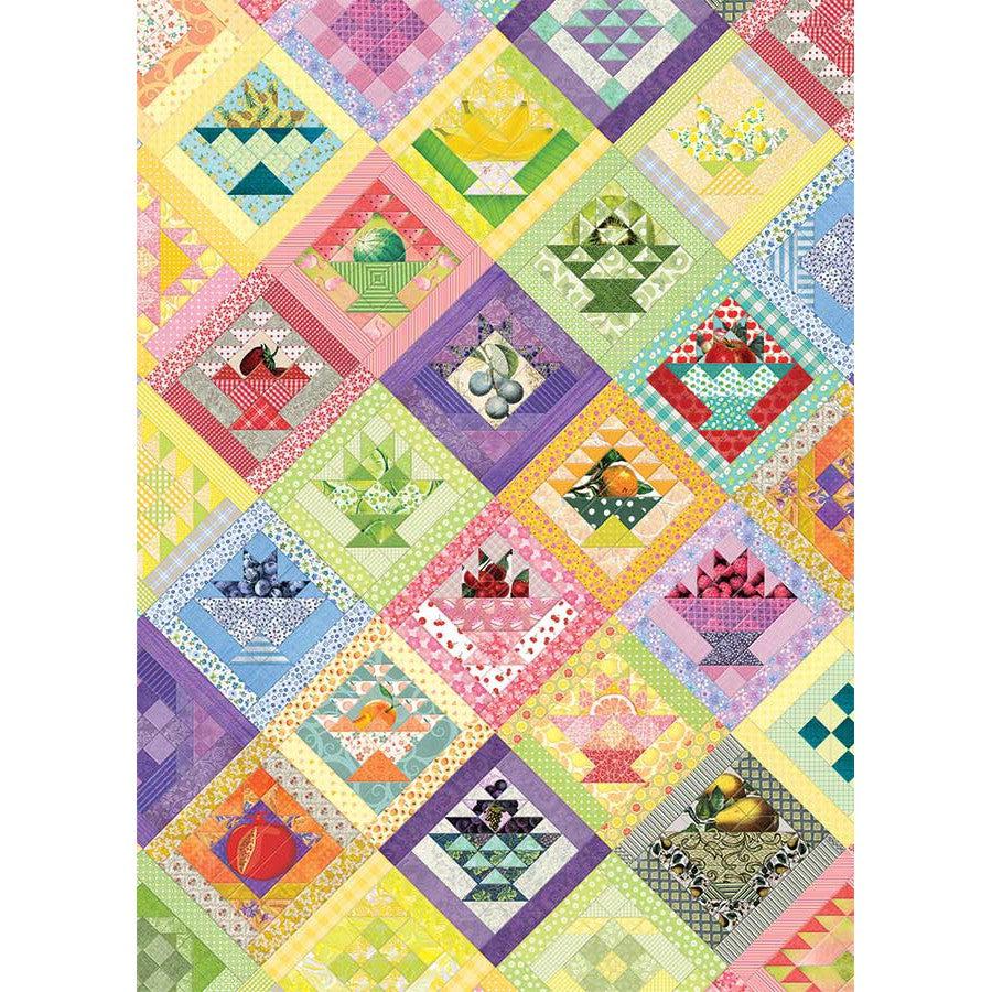 Fruit Basket Quilt 1000 Piece Jigsaw Puzzle Cobble Hill