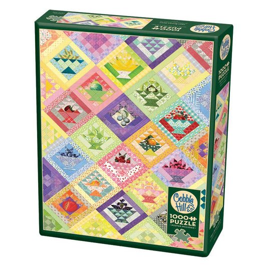 Fruit Basket Quilt 1000 Piece Jigsaw Puzzle Cobble Hill