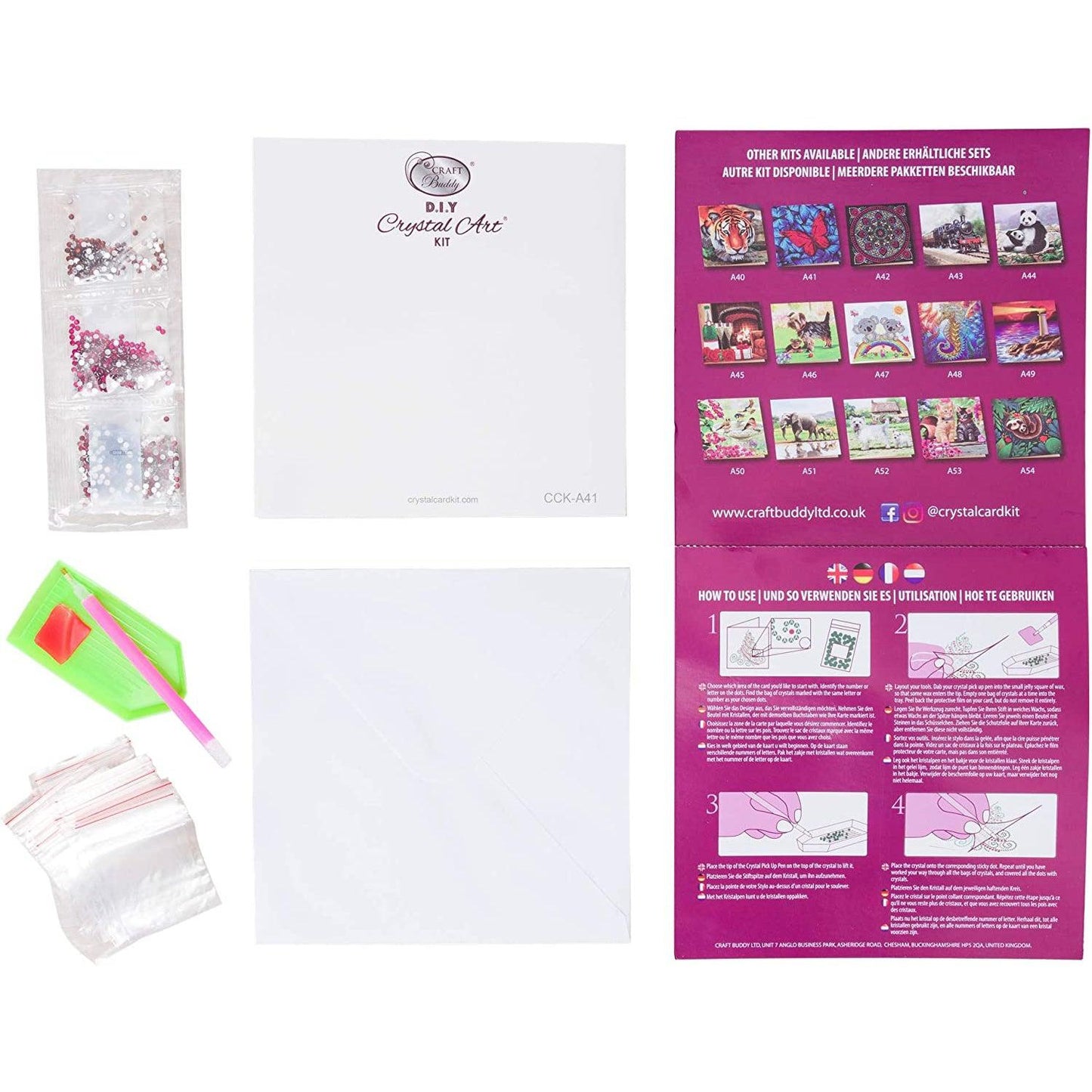 Gentle Giraffe Crystal Art Card Kit Craft Buddy