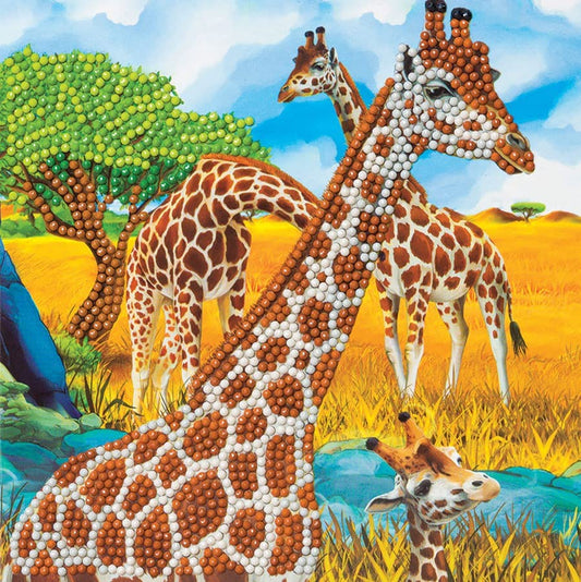 Gentle Giraffe Crystal Art Card Kit Craft Buddy