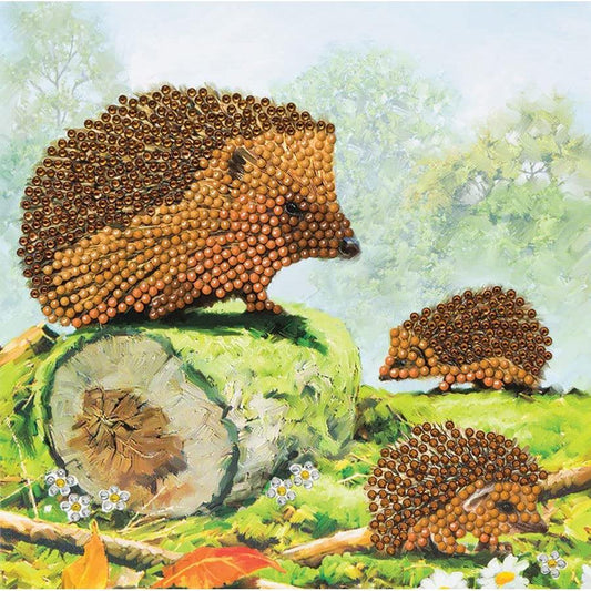 Happy Hedgehogs Crystal Art Card Kit Craft Buddy
