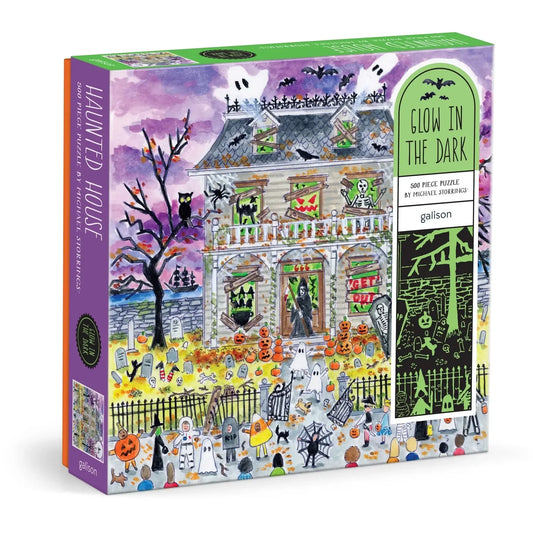 Haunted House 500 Piece Glow in the Dark Jigsaw Puzzle Galison