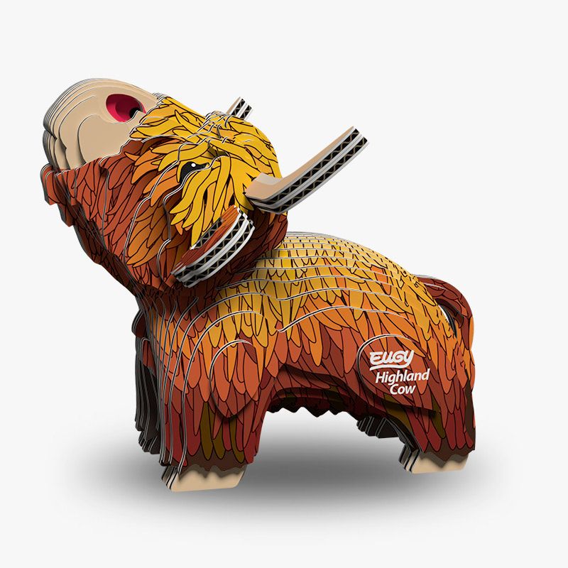 Highland Cow 3D Cardboard Model Kit Eugy