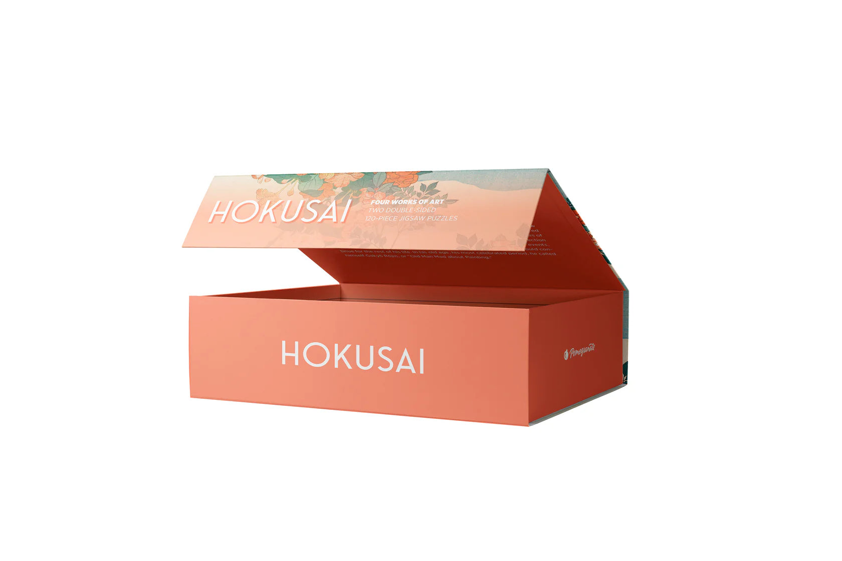 Hokusai Set of 2 120 Piece Double-Sided Jigsaw Puzzle Pomegranate