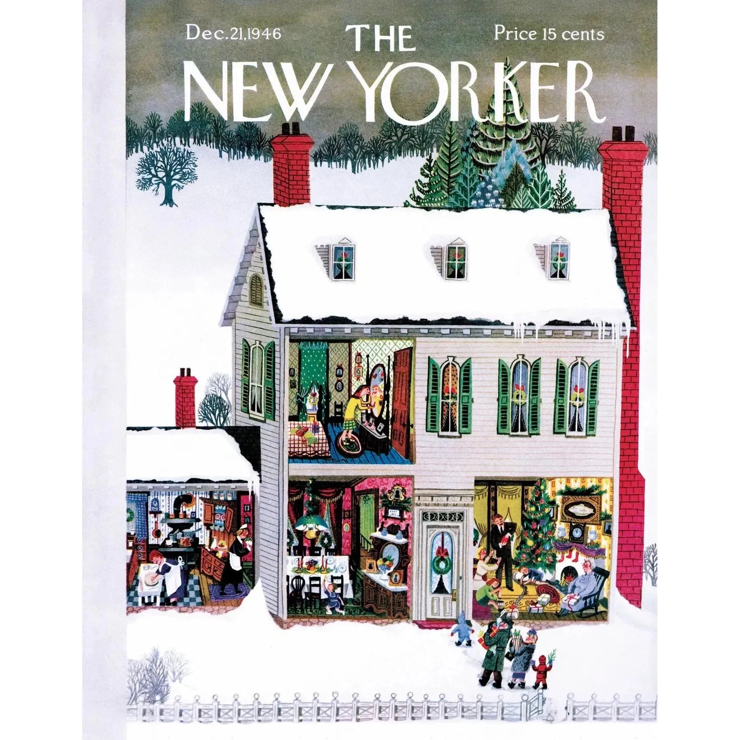Home for the Holidays The New Yorker 100 Piece Mini Jigsaw Puzzle NYPC