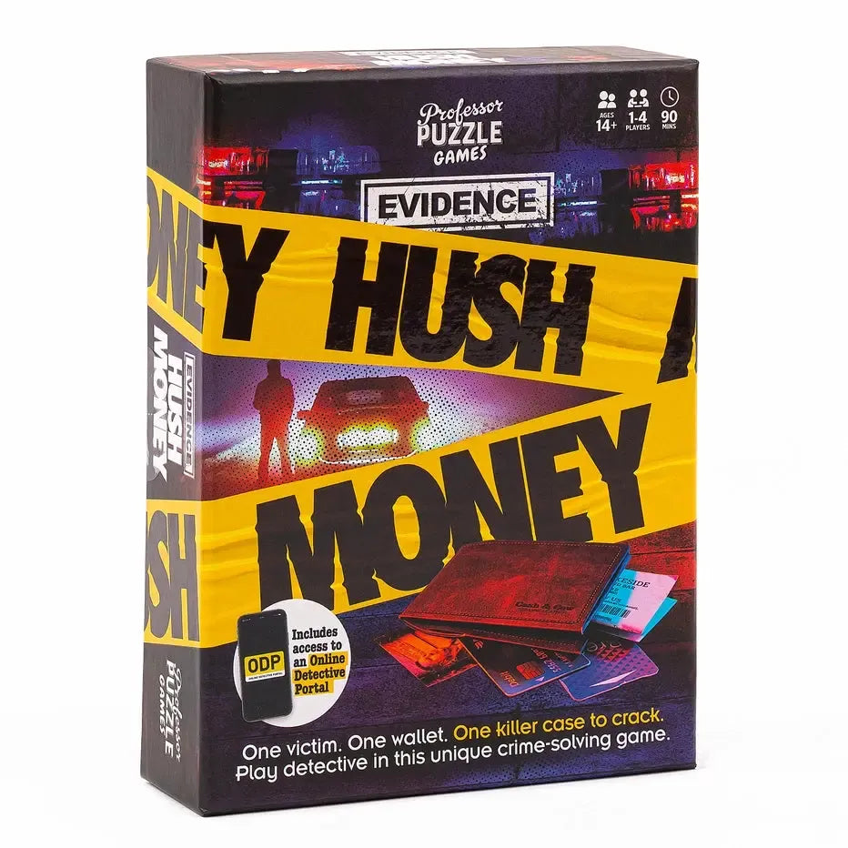 Hush Money - Digital Hybrid Detective Mystery Game - Professor Puzzle