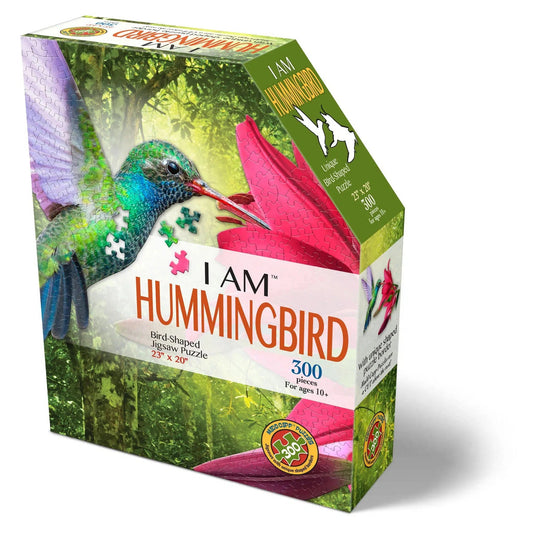I Am Hummingbird 300 Piece Bird Shaped Jigsaw Puzzle Madd Capp