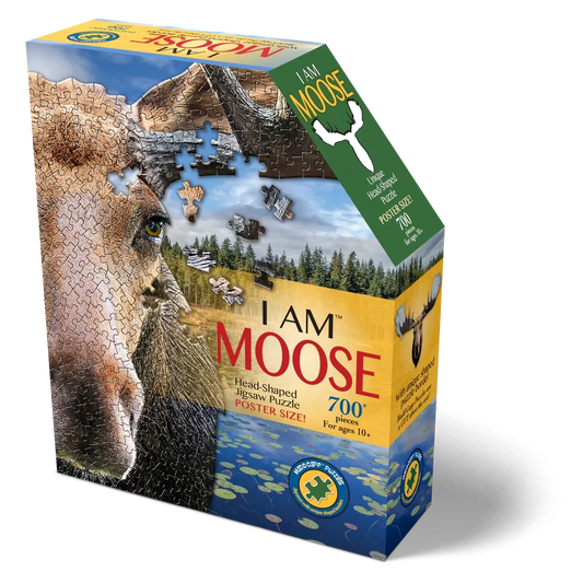 I Am Moose 700 Piece Head Shaped Jigsaw Puzzle Madd Capp