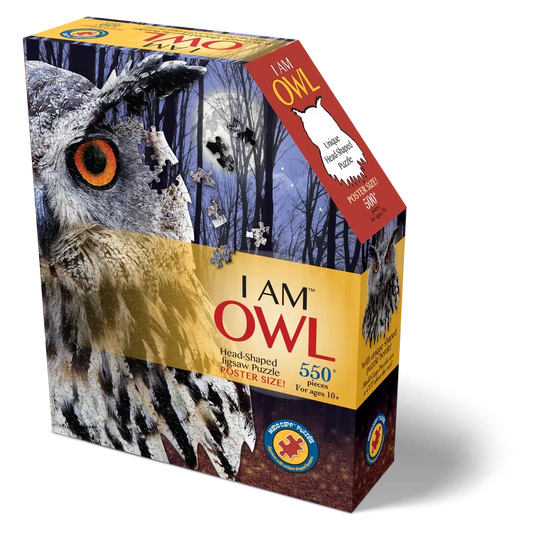 I Am Owl 550 Piece Head Shaped Jigsaw Puzzle Madd Capp