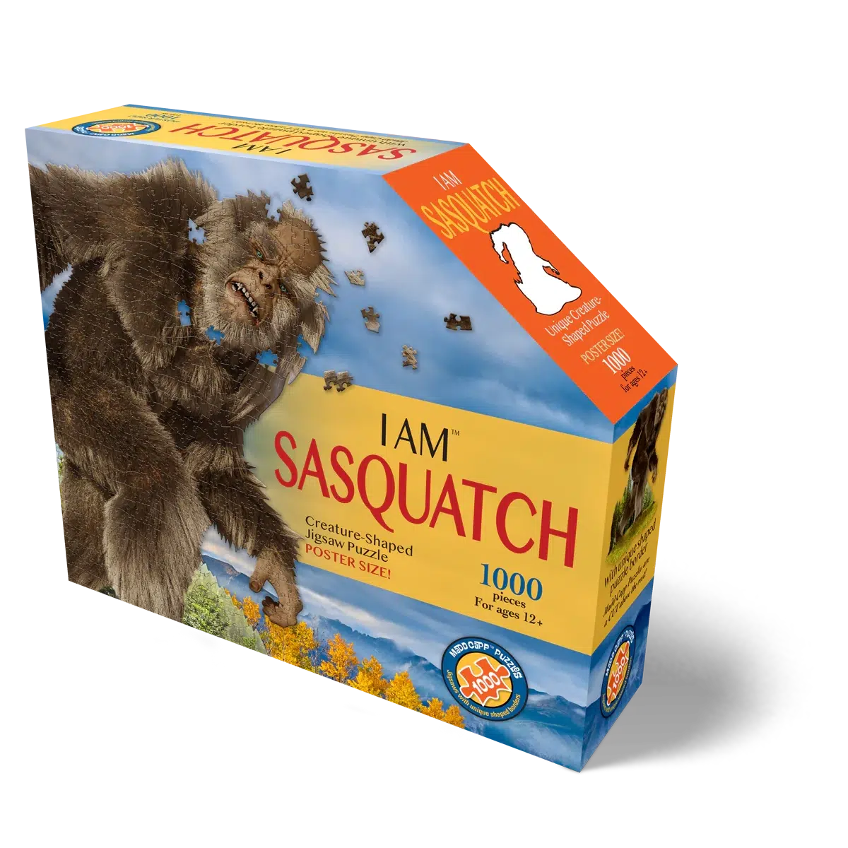 I Am Sasquatch 1000 Piece Creature Shaped Jigsaw Puzzle Madd Capp