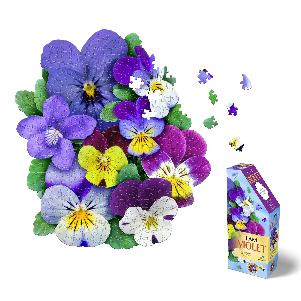 I Am Violet 350 Piece Floral Shaped Jigsaw Puzzle Madd Capp