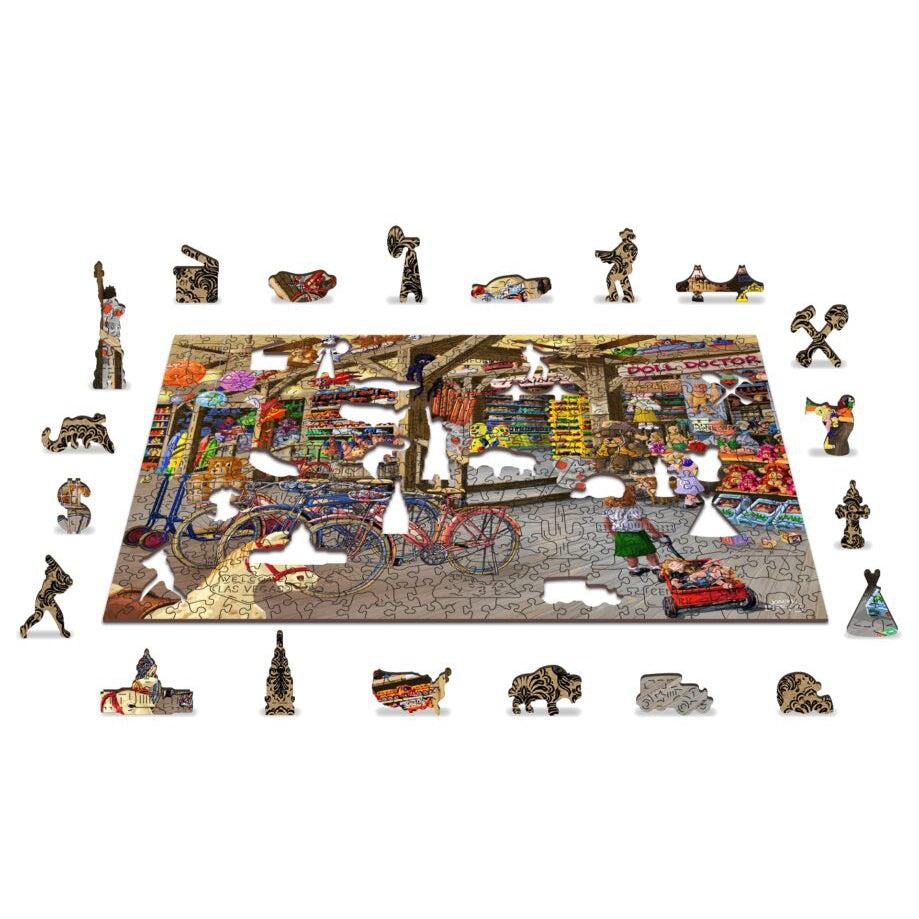 In the Toyshop 400 Piece Wood Jigsaw Puzzle Wooden City