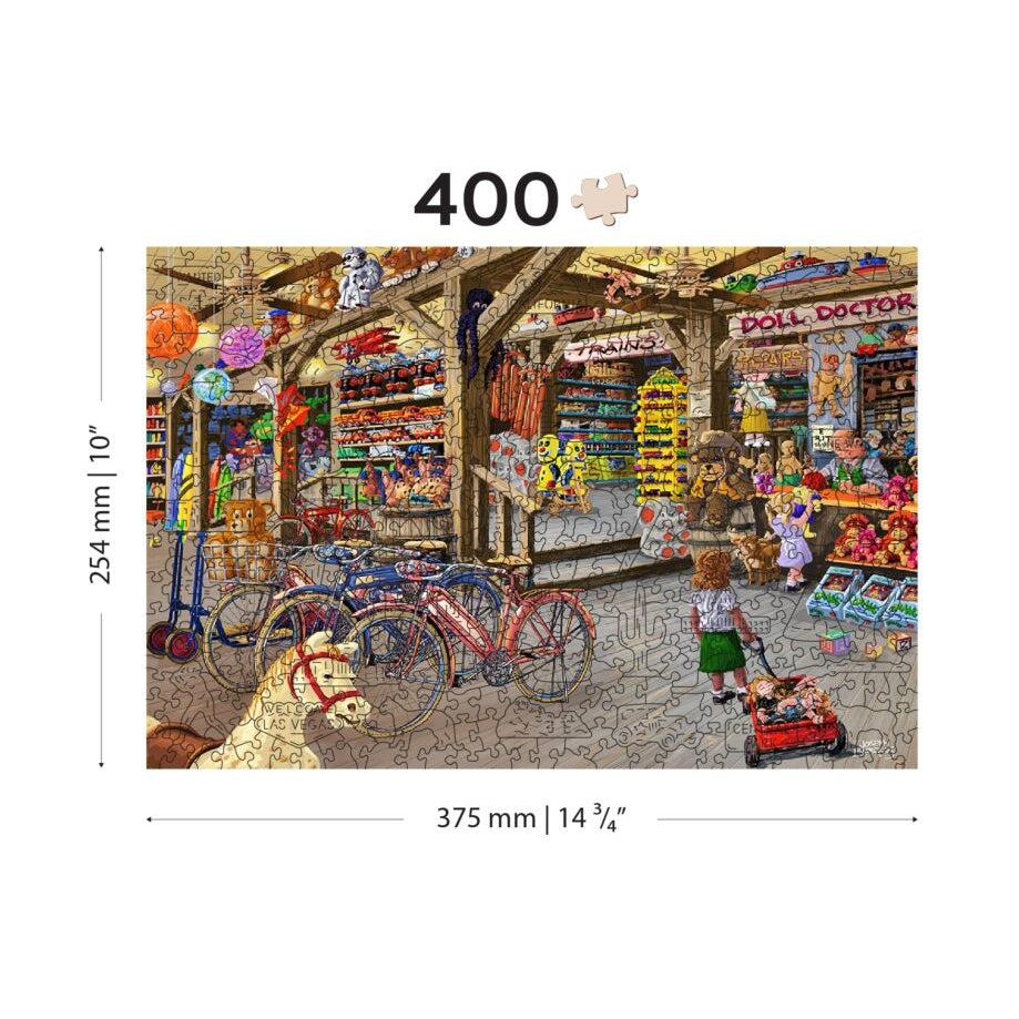 In the Toyshop 400 Piece Wood Jigsaw Puzzle Wooden City