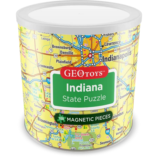 Indiana State 100 Piece Magnetic Jigsaw Puzzle Geotoys