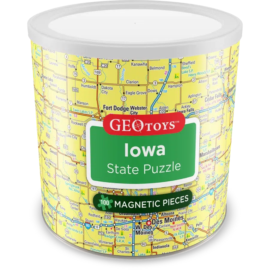 Iowa State 100 Piece Magnetic Jigsaw Puzzle Geotoys