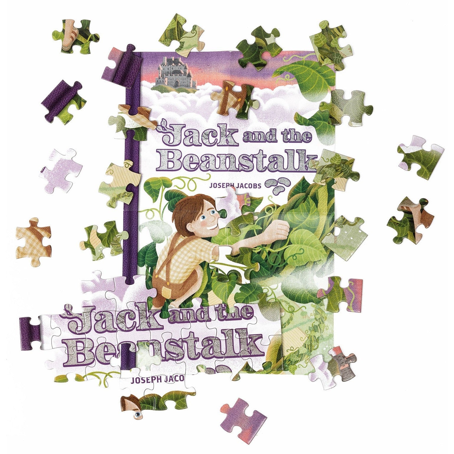 Jack & the Beanstalk Double-Sided 96 Piece Jigsaw Puzzle Professor Puzzle