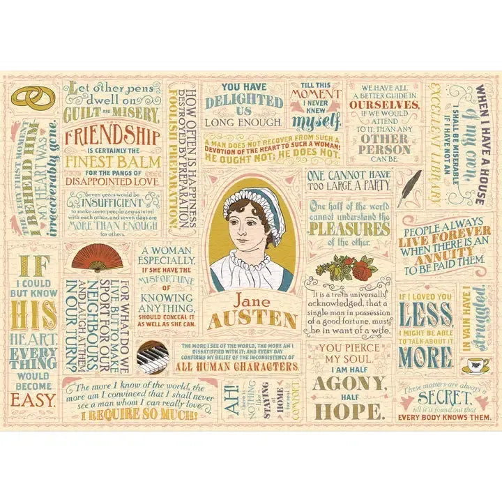 Jane Austen Literary Line 1000 Piece Jigsaw Puzzle UPG