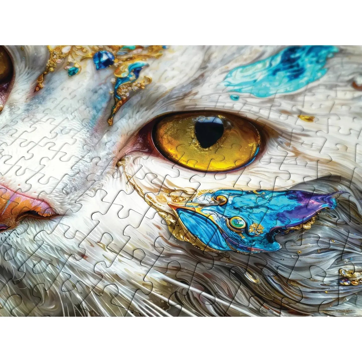 Jeweled Cat 1000 Piece Jigsaw Puzzle Enjoy