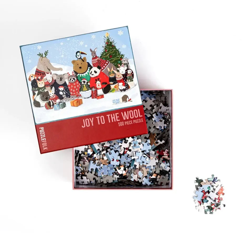 Joy to the Wool 500 Piece Jigsaw Puzzle PuzzleFolk