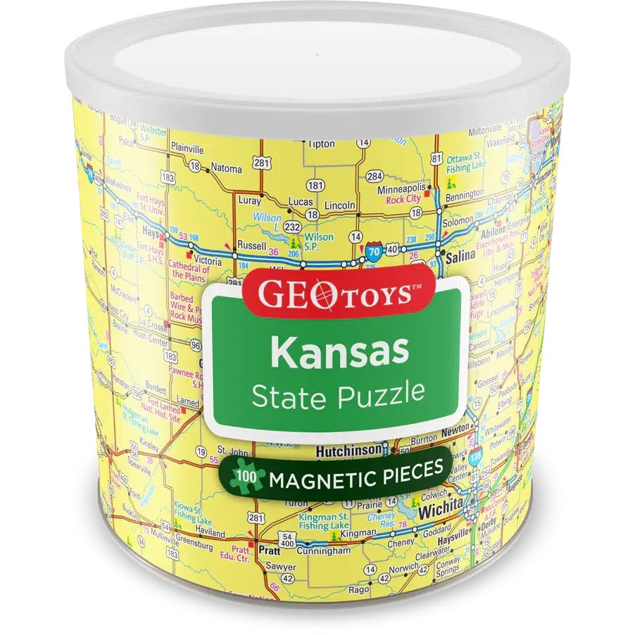 Kansas State 100 Piece Magnetic Jigsaw Puzzle Geotoys